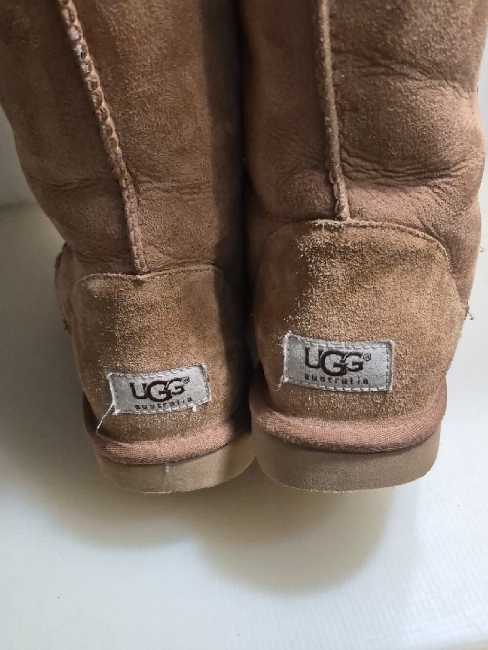 UGG Chestnut Tall Shearling Lined Suede Boots - Picture 8 of 10